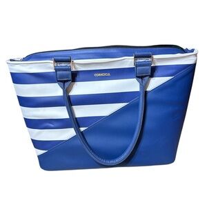 CORKCICLE Virginia Insulated Tote Cooler Bag - Navy Stripe
